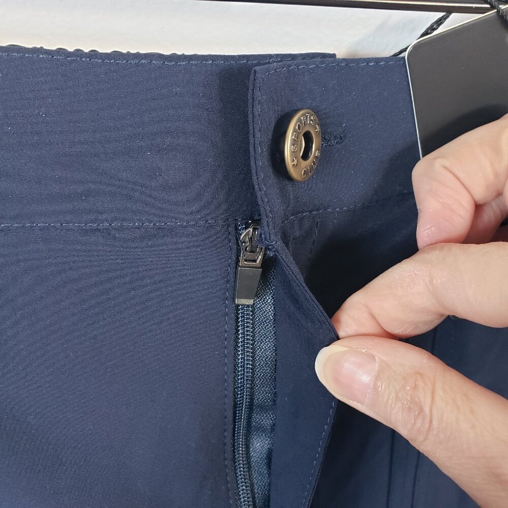 NWT- Kojooin Navy Blue Dri Fit Shorts with Zipper Pockets Size Large L  / A24 - Picture 4 of 7